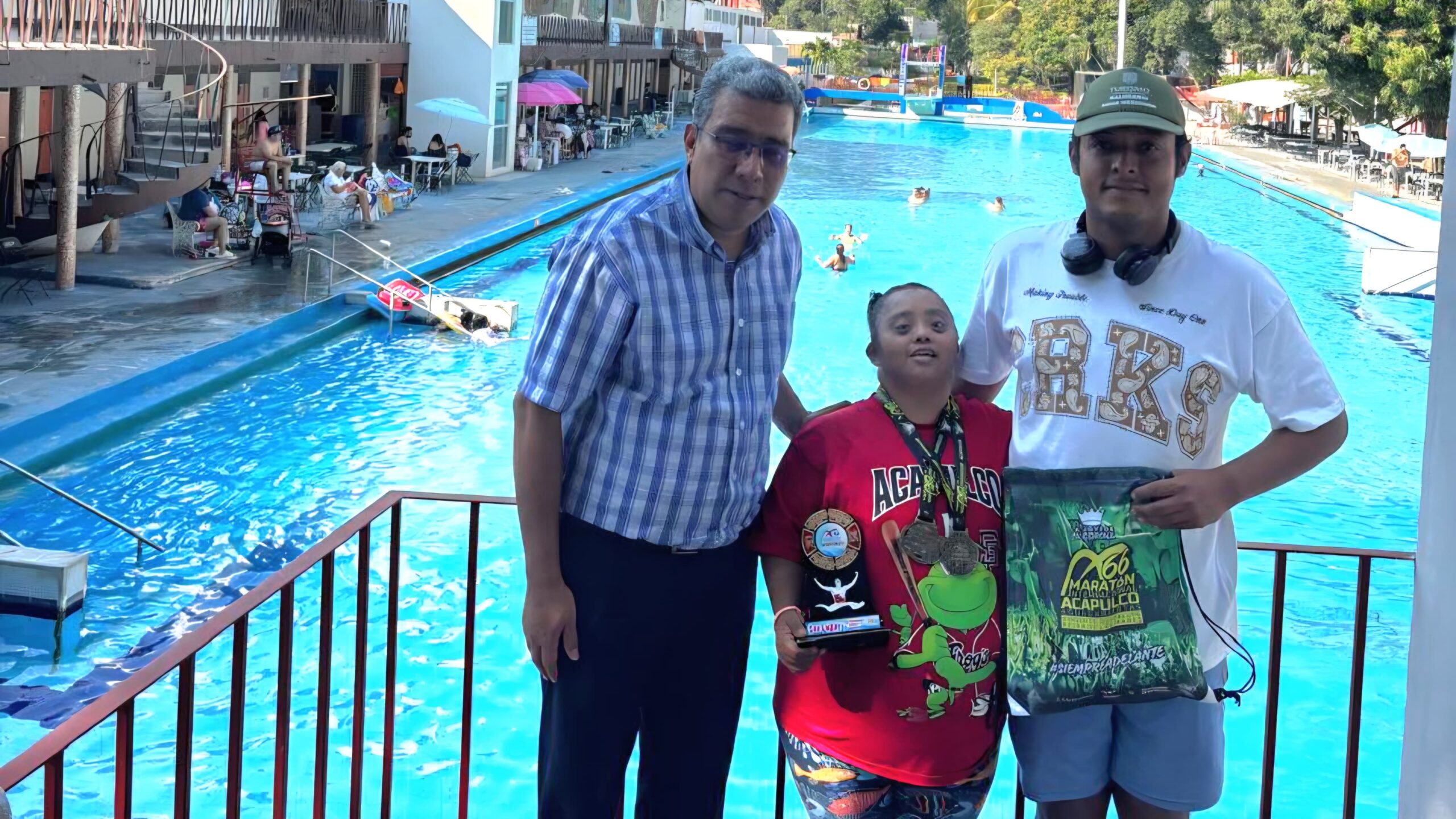 Obtiene nadadora con discapacidad del Balnerario Agua Hedionda primer lugar en mar abierto