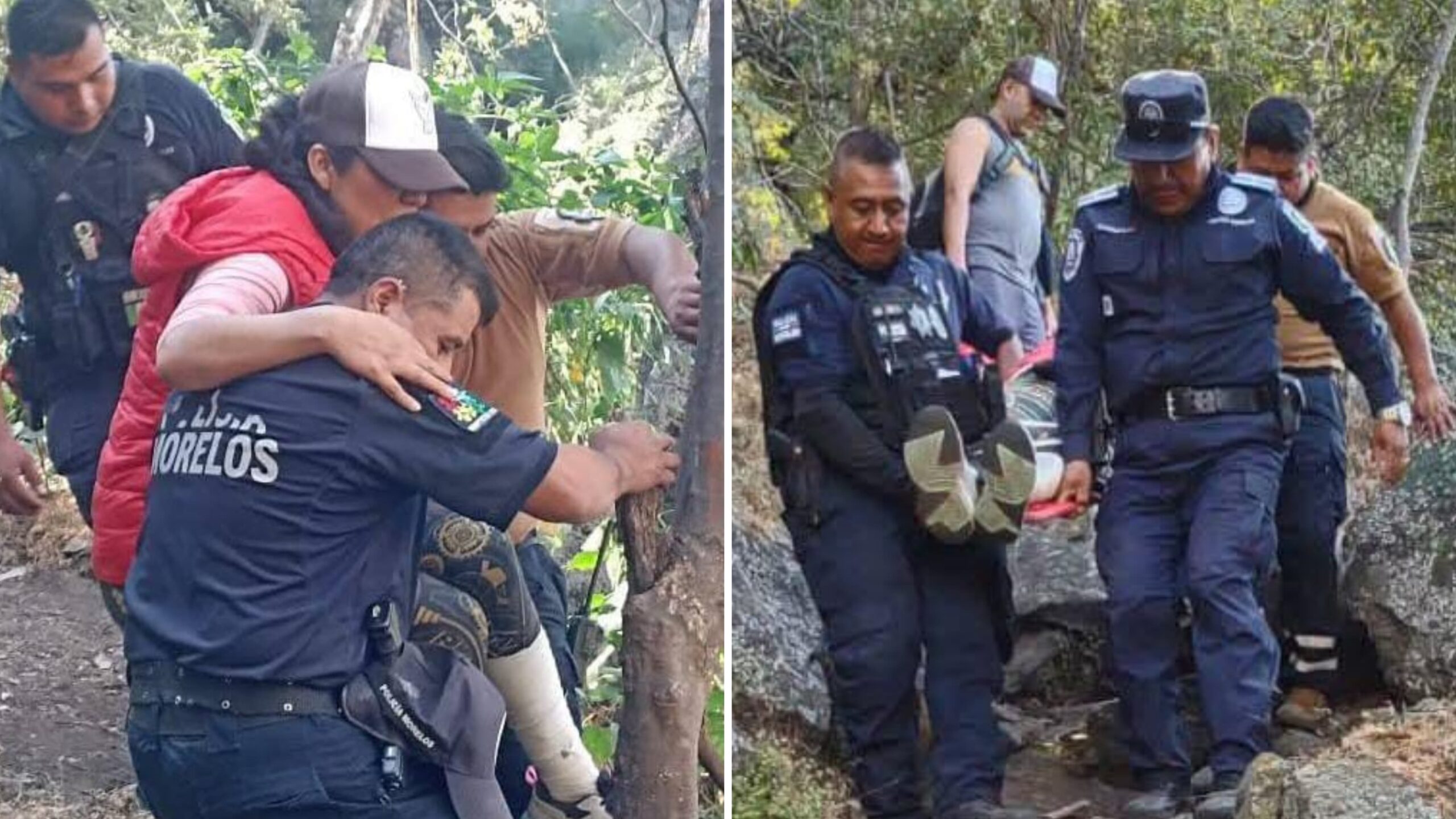 Rescatan a pareja lesionada en el cerro del Chumil