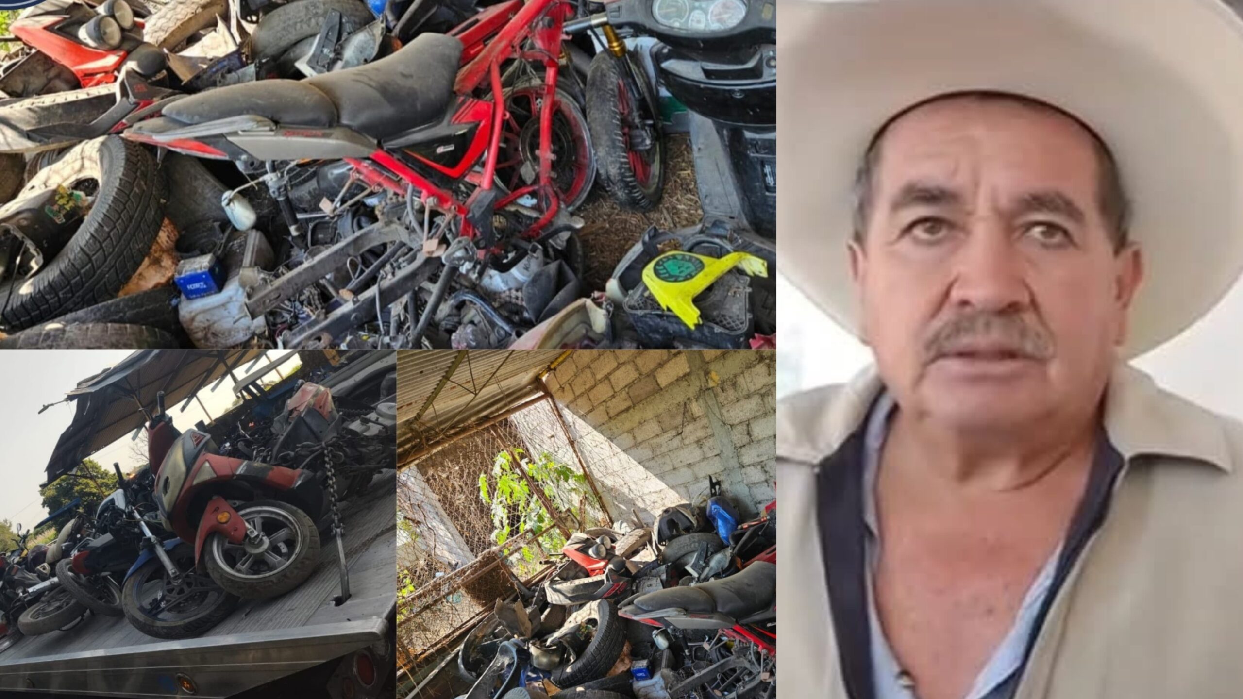 Hallan motos robadas y desmanteladas en rancho del comisariado asesinado en Oacalco