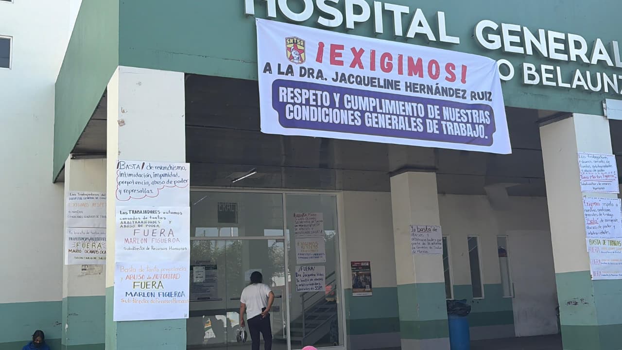 Exigen trabajadores del Hospital General de Cuautla salida de autoridades de Salud
