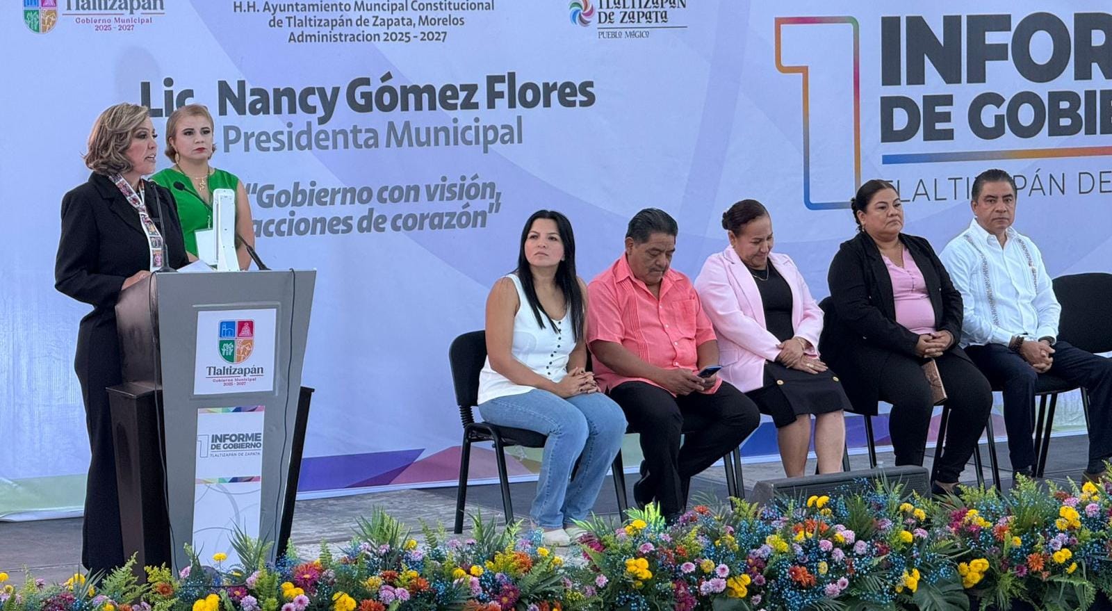 Nancy Gómez rinde su Primer Informe de Gobierno como alcaldesa de Tlaltizapán