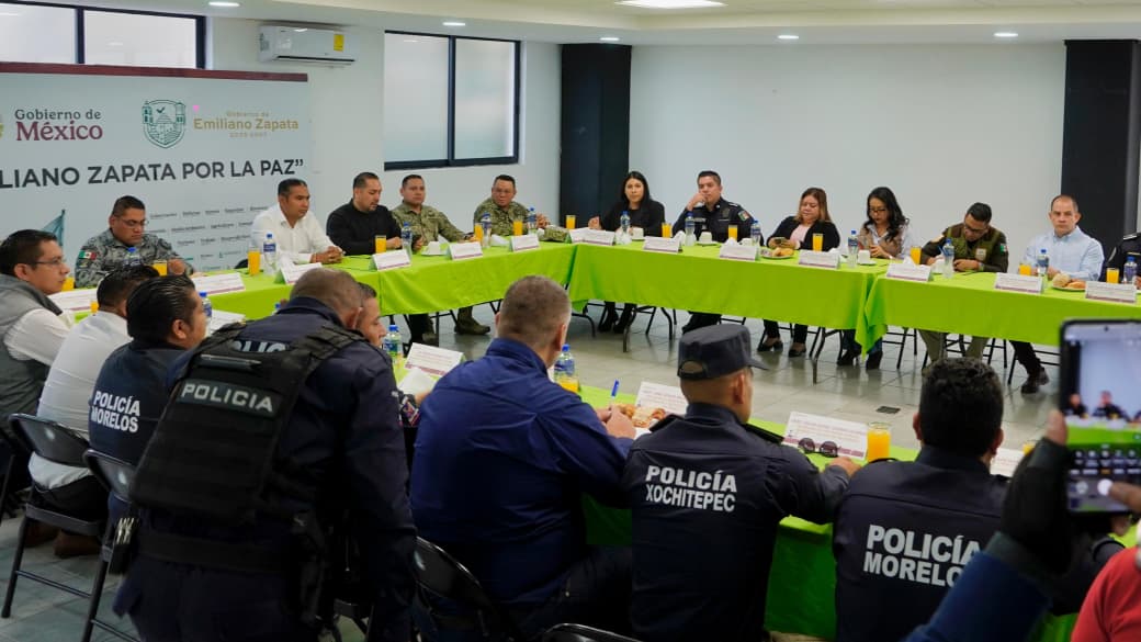 Autoridades coordinan acciones para fortalecer la seguridad en Emiliano Zapata