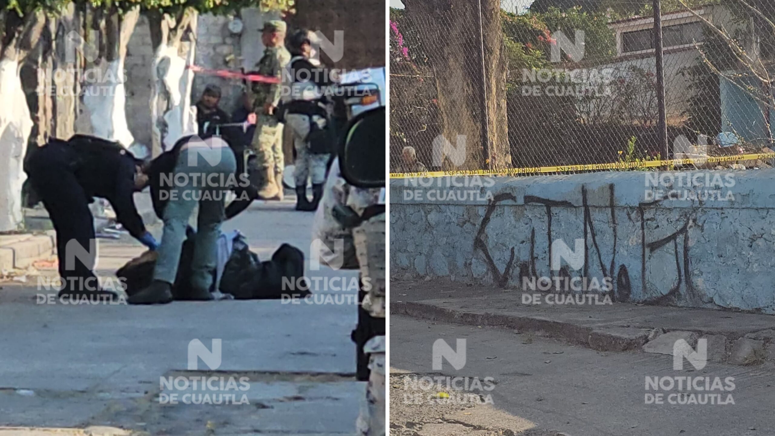 Dejan cuerpo sin vida embolsado y dejan mensaje en pared de casa en Tetelcingo