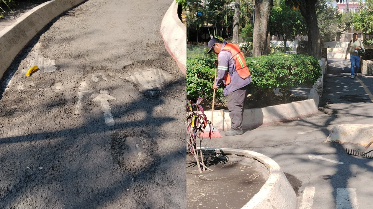 Reparan ciclopista del parque Emiliano Zapata para garantizar seguridad de menores