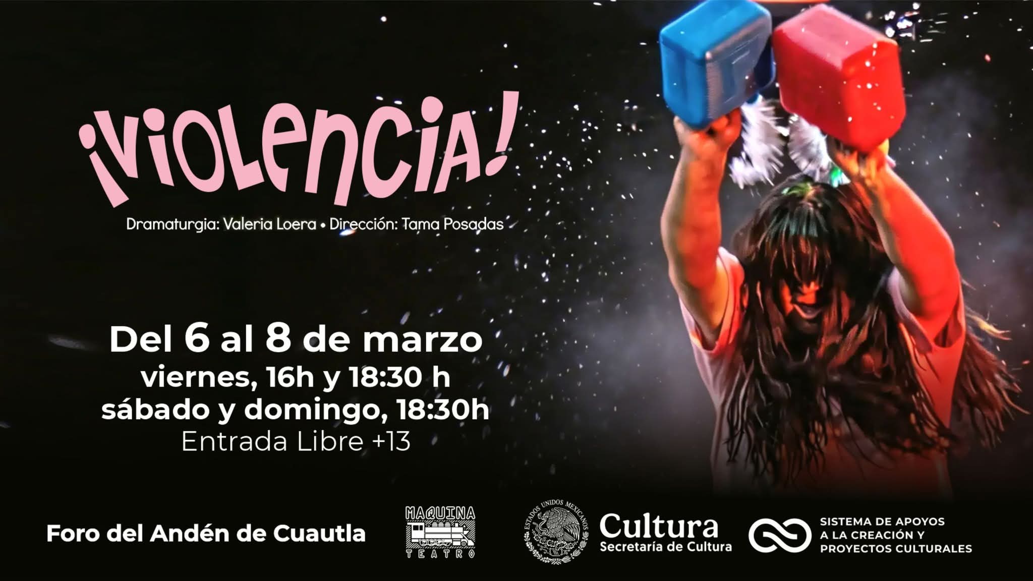 Presentarán “Violencia” en el Foro del Andén