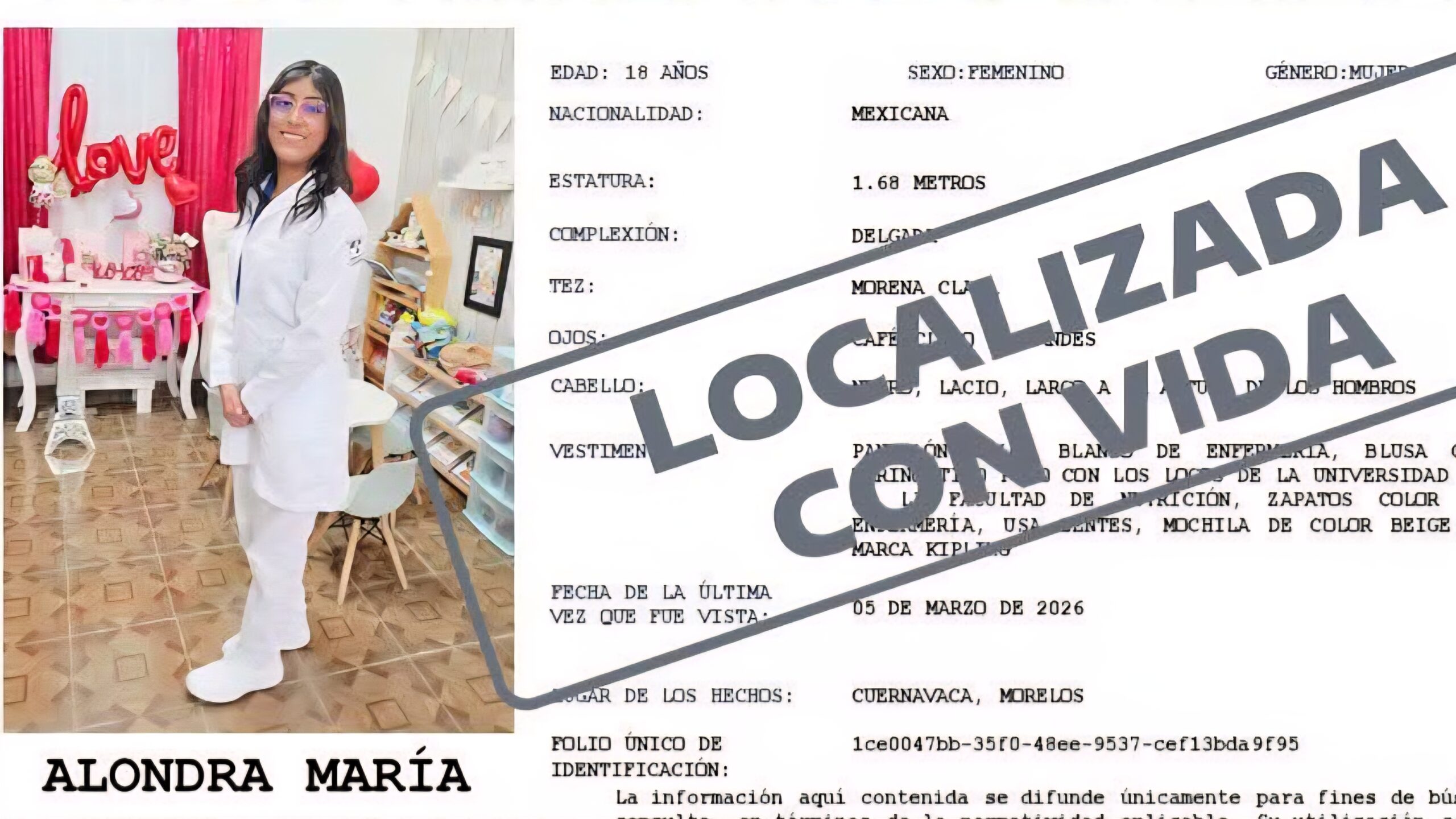 Confirma FGE localización con vida de Alondra