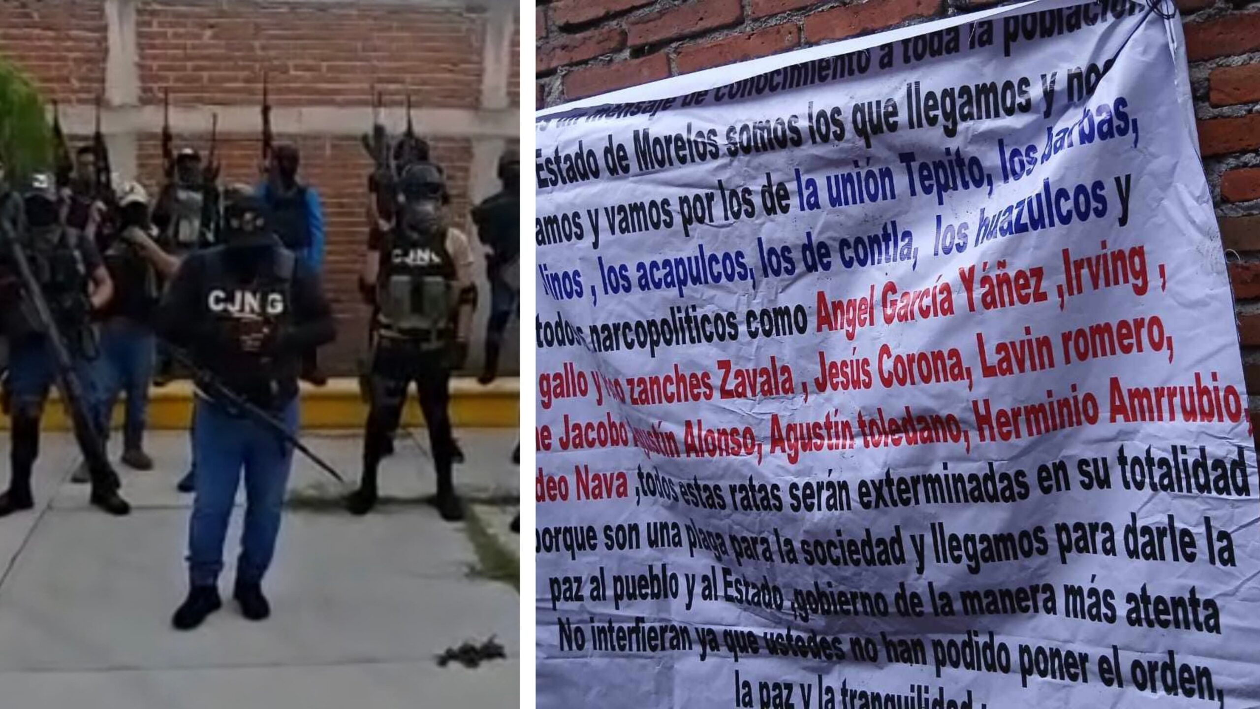 CJNG anuncia presencia en la región oriente de Morelos con video y narcolonas