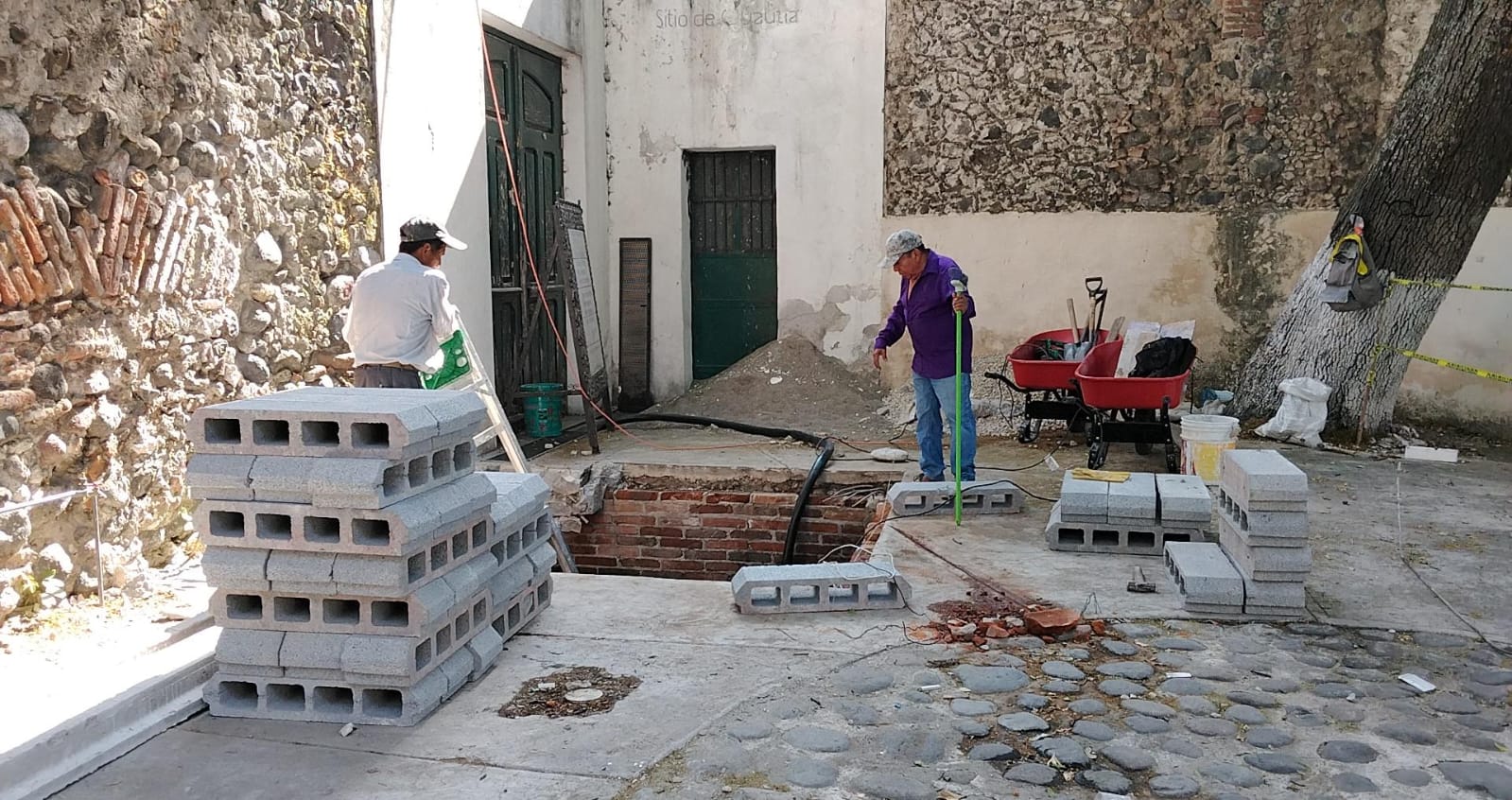 Sellan manto freático ubicado detrás del Museo de la Independencia en Cuautla