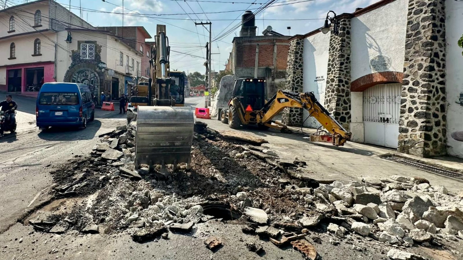 Incia rehabilitación del boulevard Las Palmas de Yecapixtla