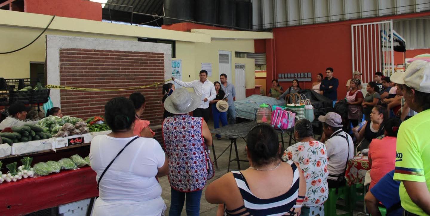 Ordenan demolición en mercado de Jonacatepec por riesgo estructural