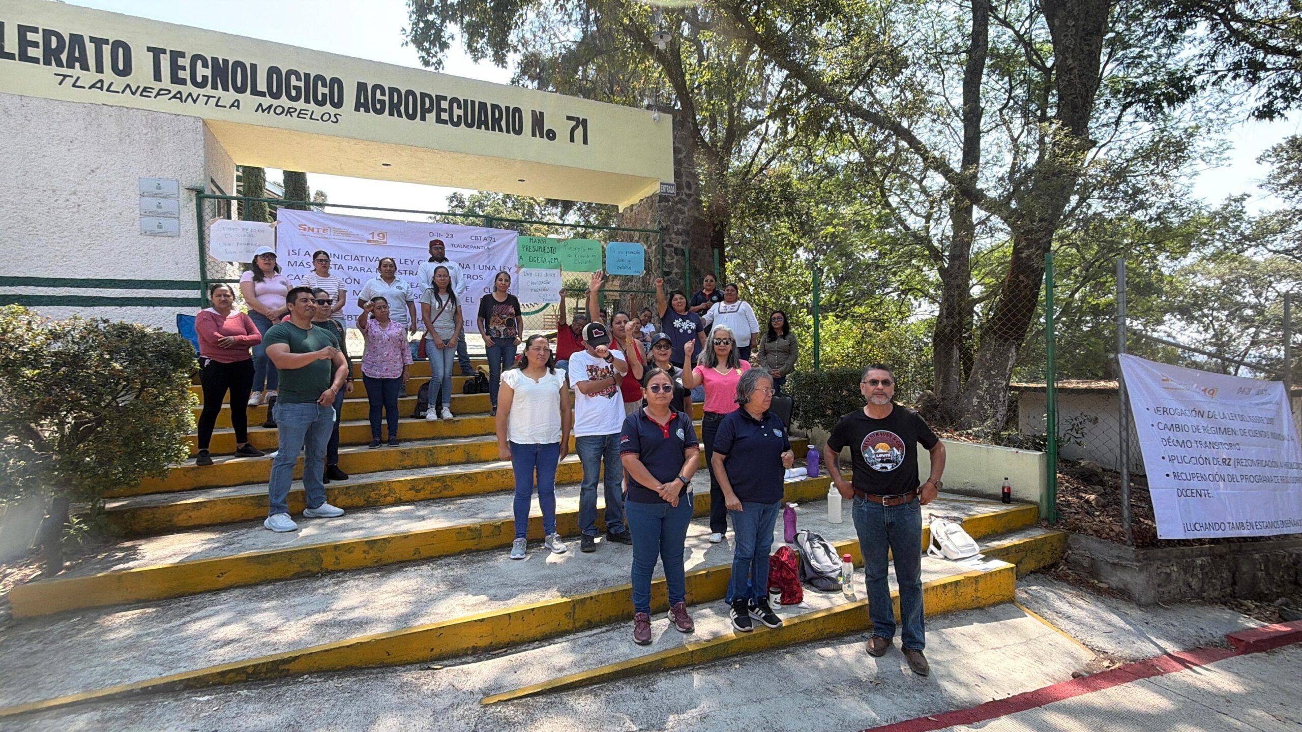 Docentes de CBTAs en Morelos advierten posible paro indefinido