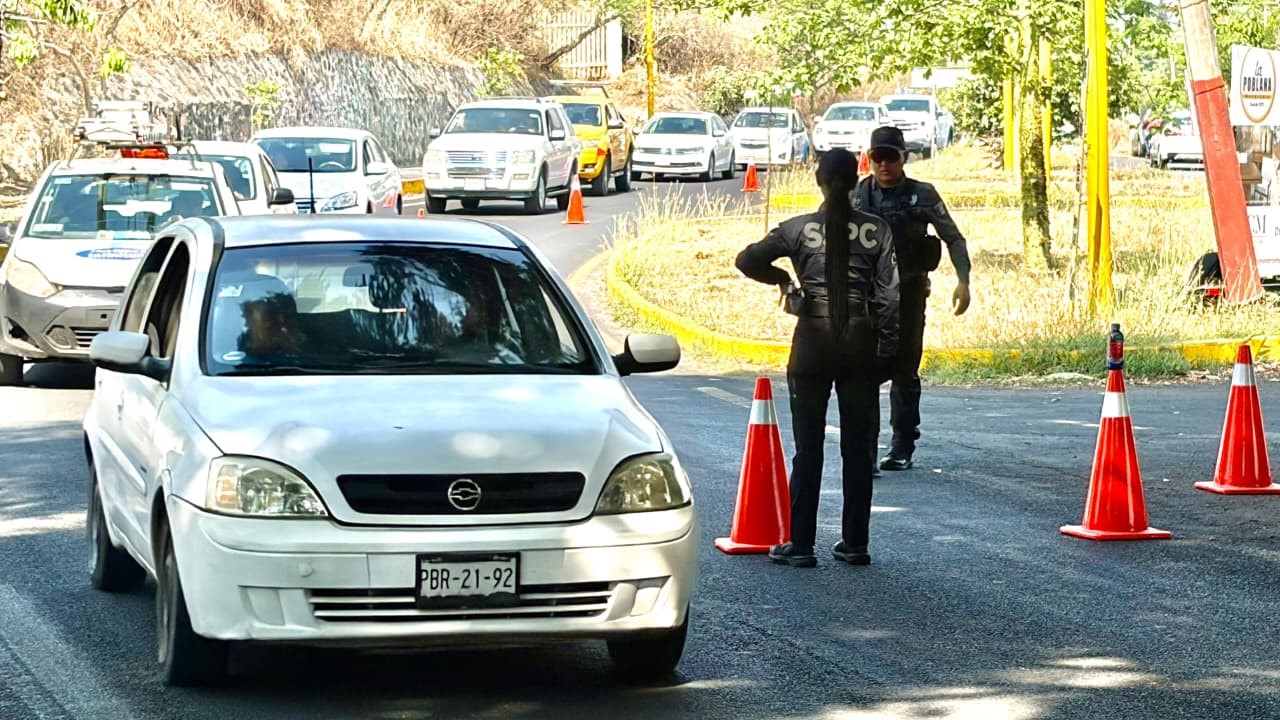 Refuerzan seguridad en Oaxtepec con operativos y puntos de revisión
