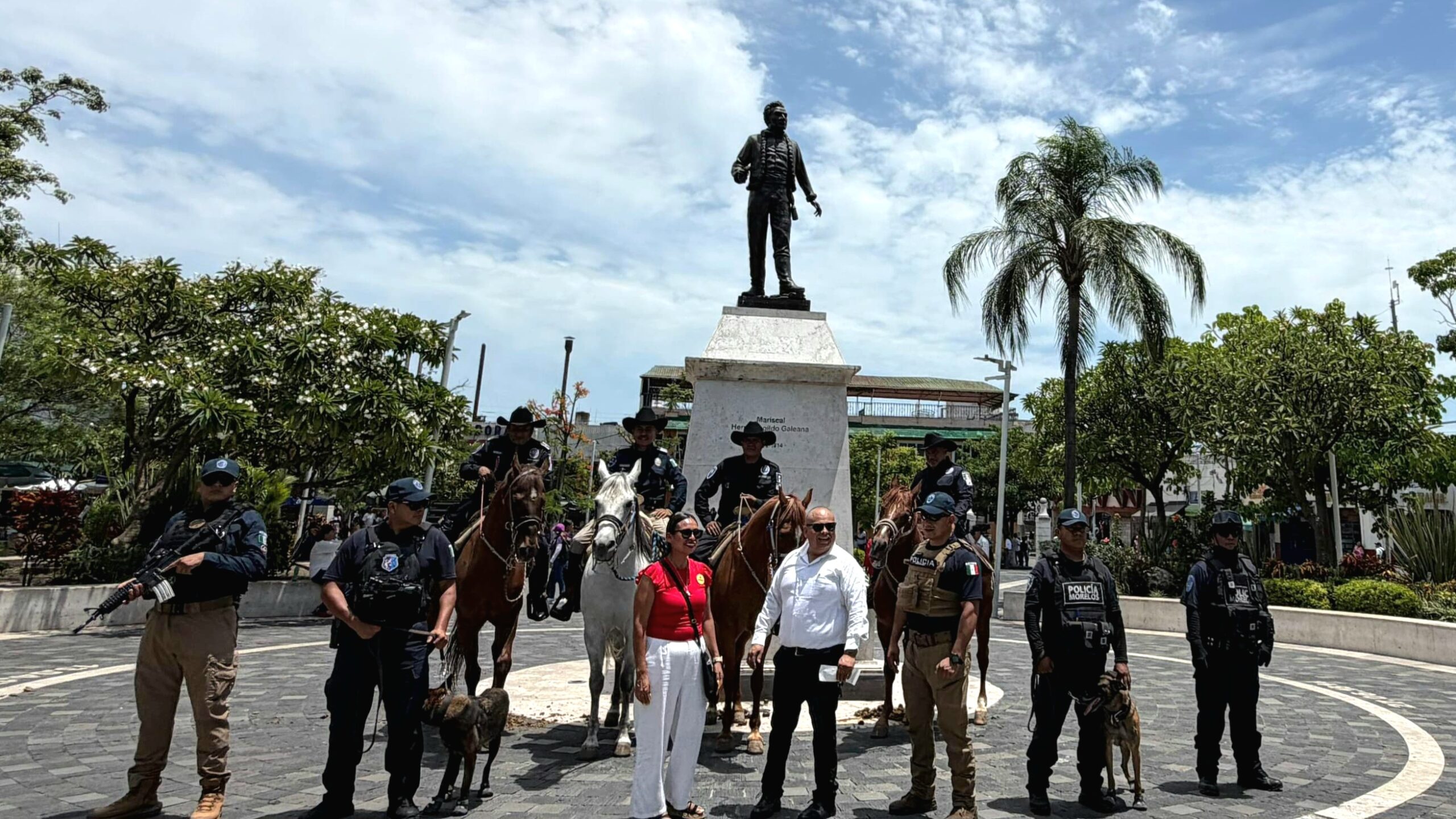 Arriban policías turística, montada y canina a Cuautla