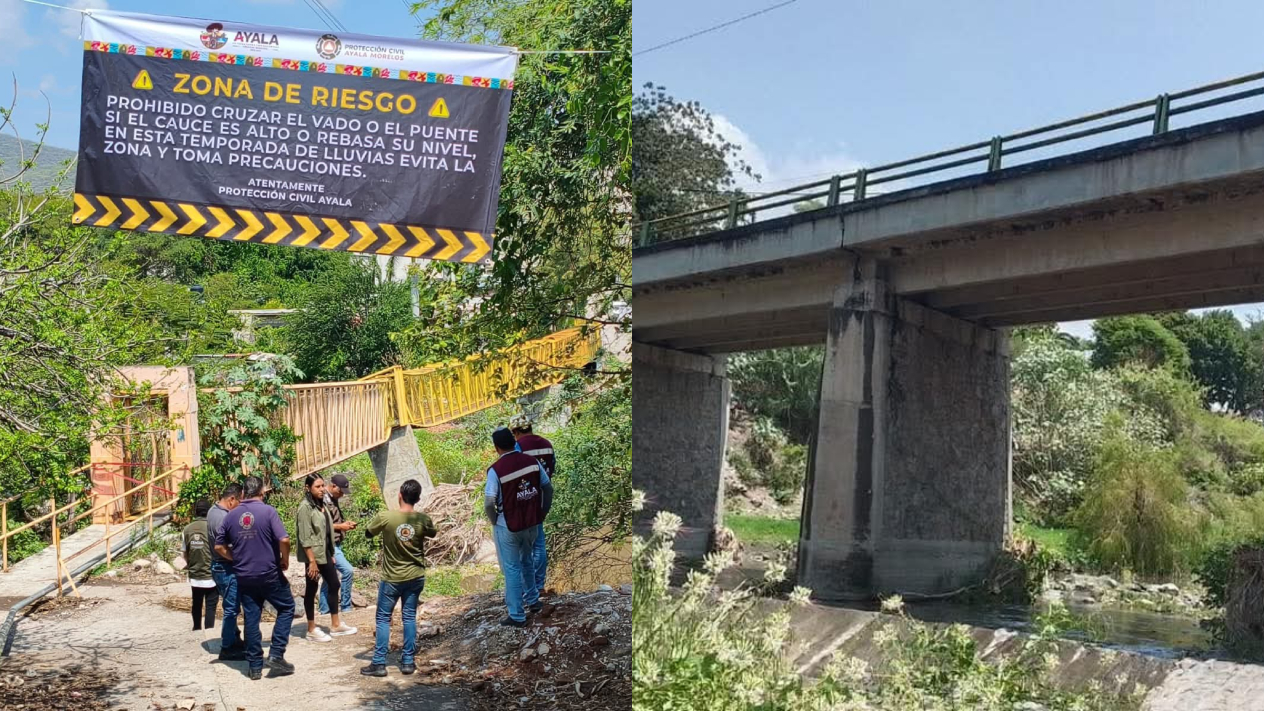 Clausuran puente peatonal de Las Piedras en Ayala