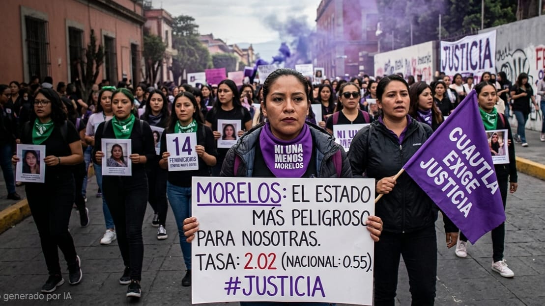 Morelos, primer lugar en tasa de feminicidio a nivel nacional