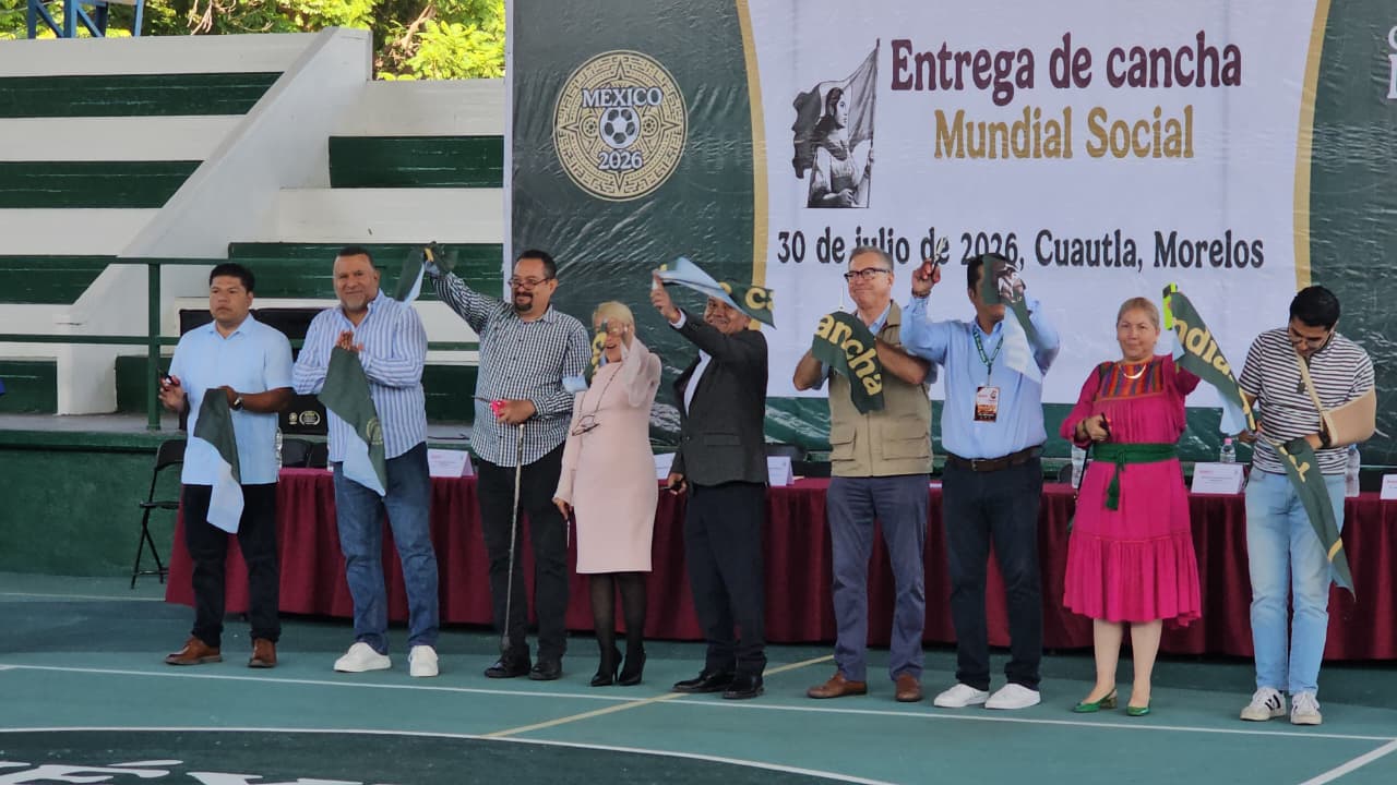 Inauguran rehabilitación de canchas del programa Mundial Social 2026 en Cuautla