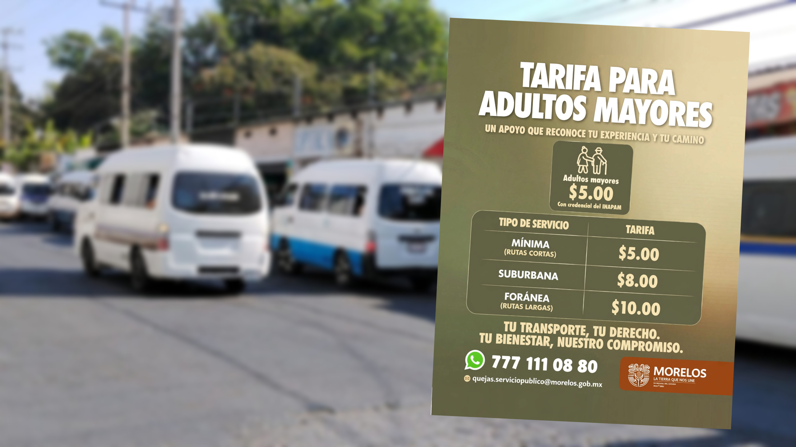 Acusan a transportistas de usar logos falsos para cobrar más a adultos mayores
