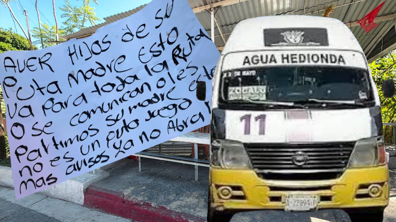 Dejan mensaje intimidatorio en base de la Ruta 11 de Agua Hedionda