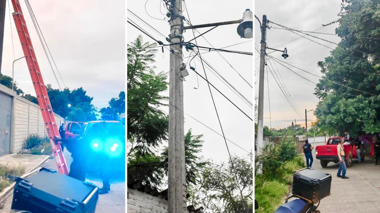 Retiran seis “cámaras parásitas” instaladas de forma irregular en calles de Cuautla