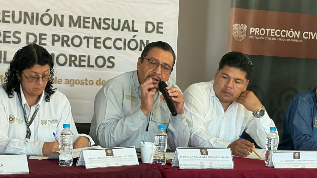 Instalarán Consejo Estatal de Protección Civil en Morelos con presencia de Coordinación Nacional