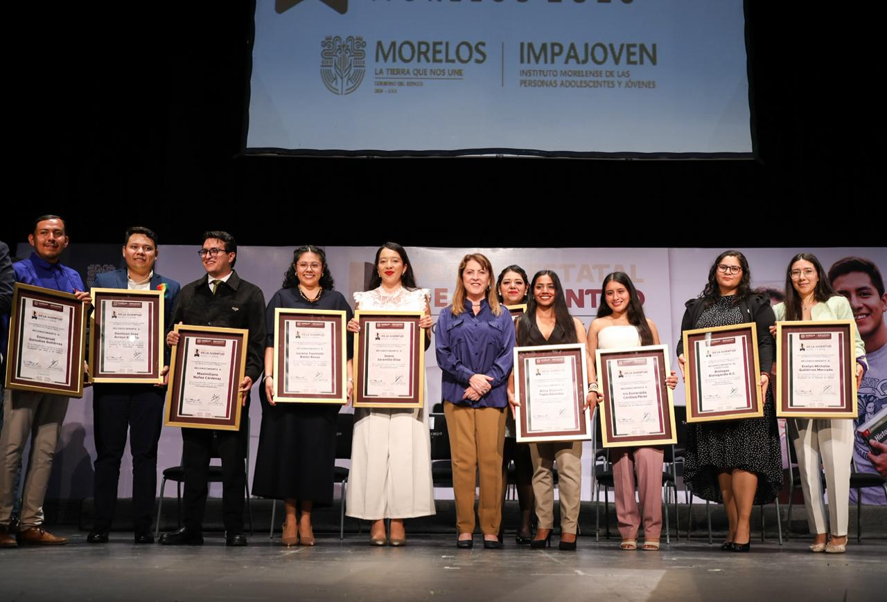 Premio Estatal de la Juventud 2026: otorgan 46 mil pesos a destacados talentos en Morelos