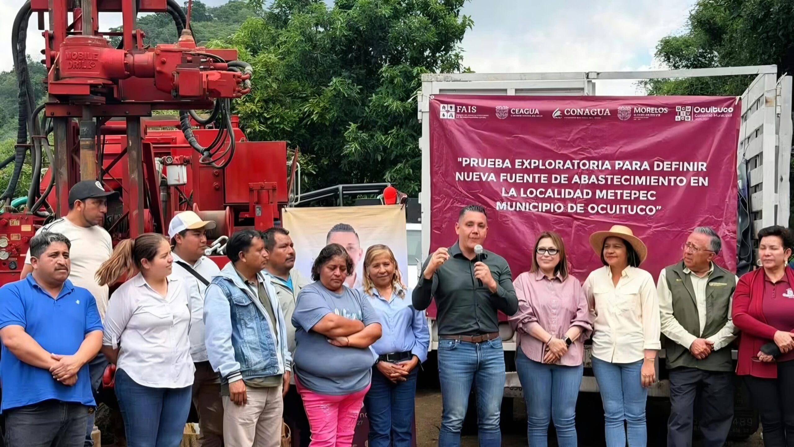 Inician perforación exploratoria para buscar nueva fuente de agua en Metepec