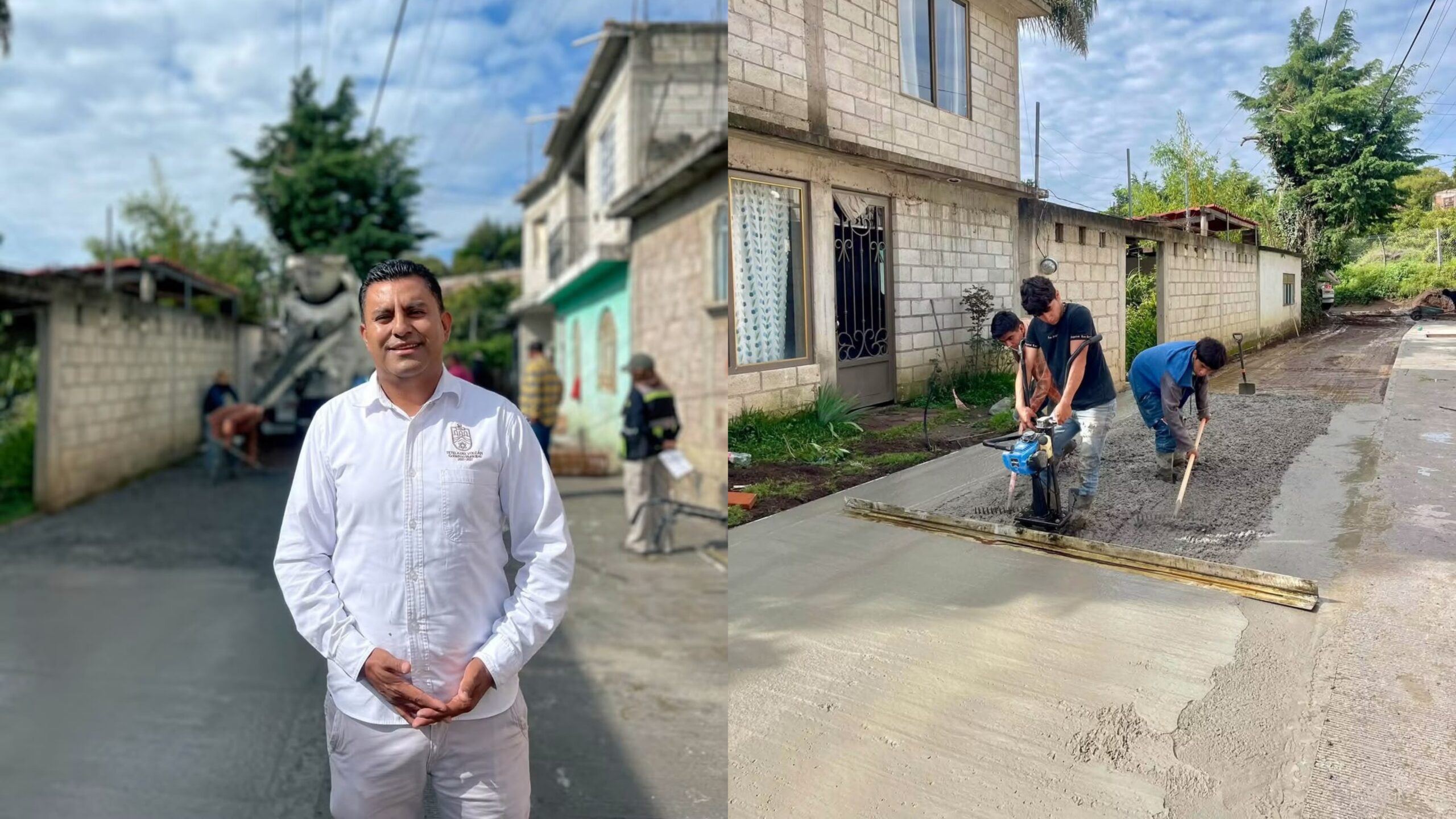 Avanzan obras para mejorar la movilidad en Tetela del Volcán